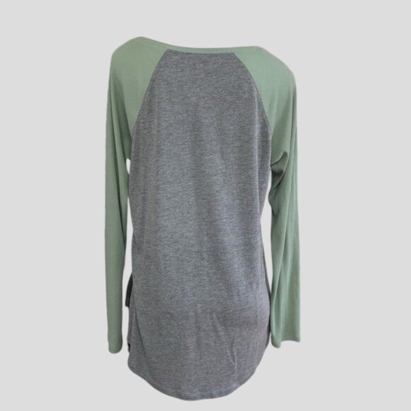 Fox Racing Long Sleeve Grey/Green Top - Picture 2 of 10